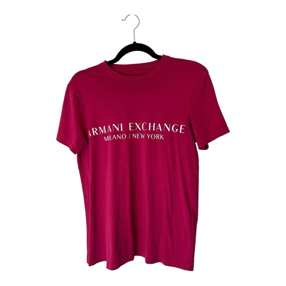 Armani Exchange Deep Pink Milano New York Short Sleeve Tee - Size XS